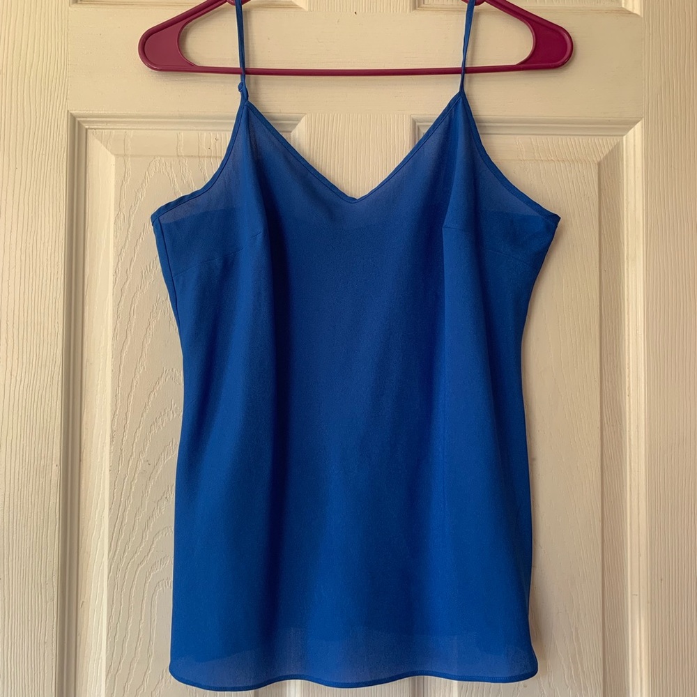 Royal blue Talbots sheer tanktop EUC